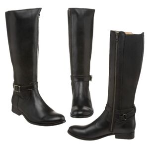 Frye Womens Melissa Gore Leather Tall 77291 Riding Moto boots shoes sz 6.5B
